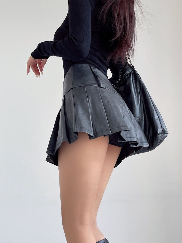    cutiekill-spicy-vintage-leather-skirt-om0252