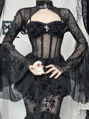 cutiekill-spider-web-see-through-bolero-ah0777