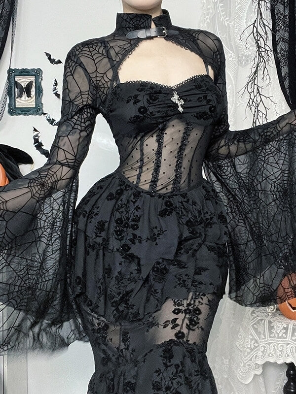 cutiekill-spider-web-see-through-bolero-ah0777