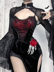 cutiekill-spider-web-see-through-bolero-ah0777