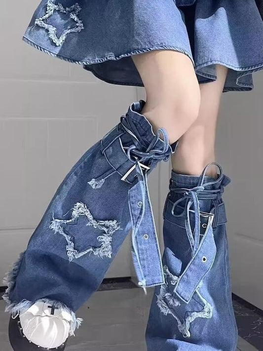 cutiekill-stars-y2k-denim-leg-warmers-c0324-2