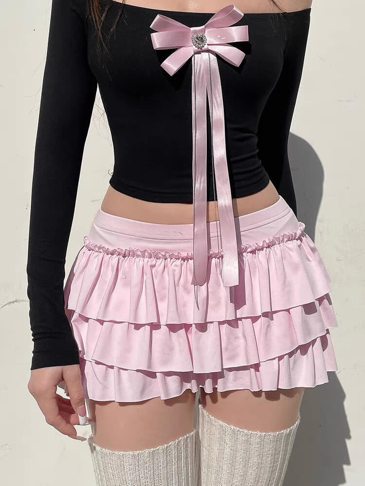 cutiekill-sweetheart-bow-layered-skirt-om0270