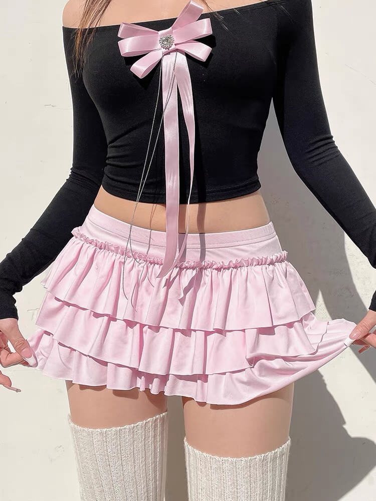 cutiekill-sweetheart-bow-layered-skirt-om0270