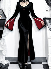 cutiekill-vampire-gothic-high-slit-dress-ah0760