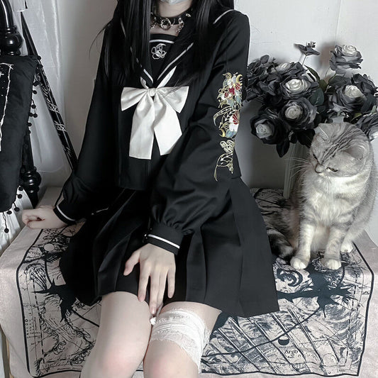 cutiekill-vine-flower-dark-bad-girl-uniform-set-jk0054 800