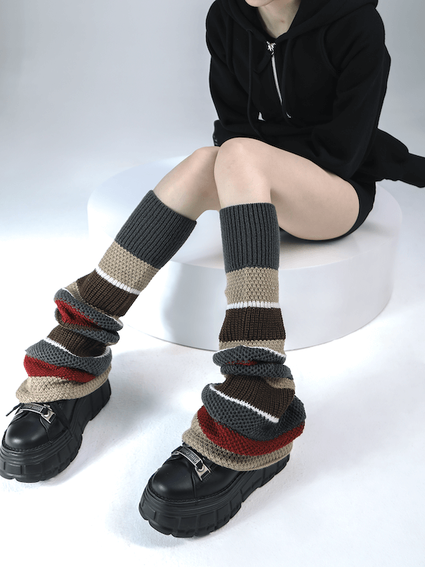 cutiekill-vintage-contrast-color-leg-warmers-c0343