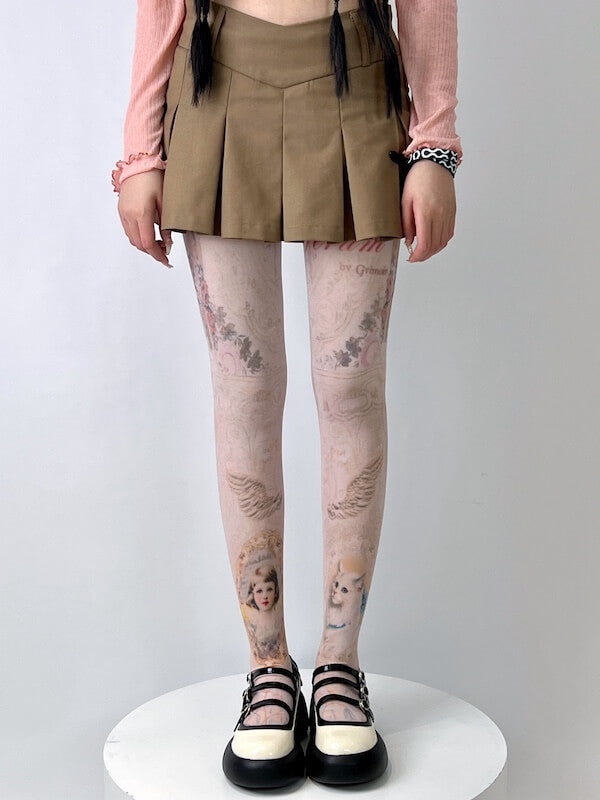 cutiekill-vintage-girl-and-cat-tights-c0454