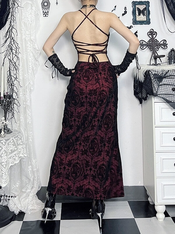 cutiekill-vintage-goth-crossover-backless-dress-ah0772