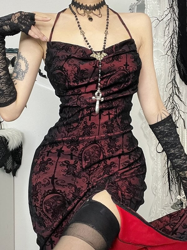 cutiekill-vintage-goth-crossover-backless-dress-ah0772