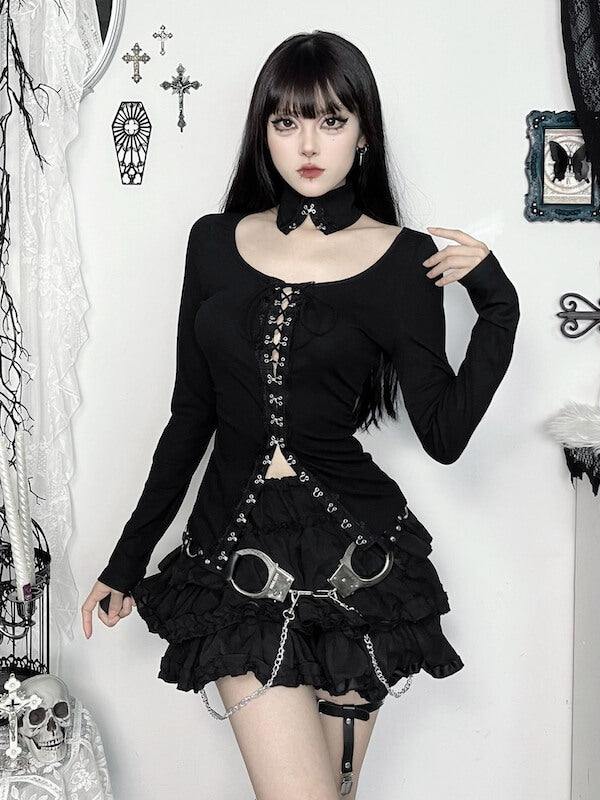 cutiekill-vintage-goth-lace-buckle-top-ah0776