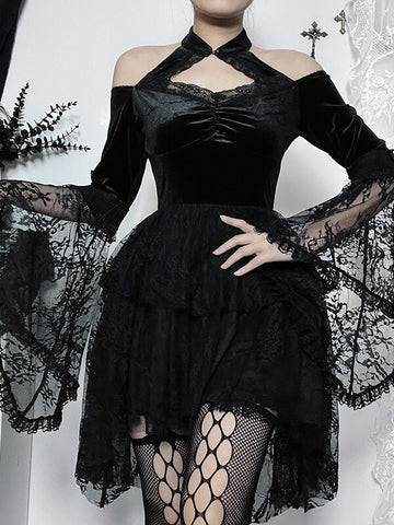 Vintage off-shoulder lace dress – Cutiekill