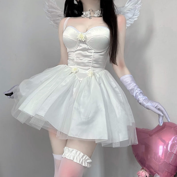 White angel cosplay dress set – Cutiekill