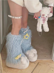    cutiekill-y2k-angel-furry-leg-warmers-c0356