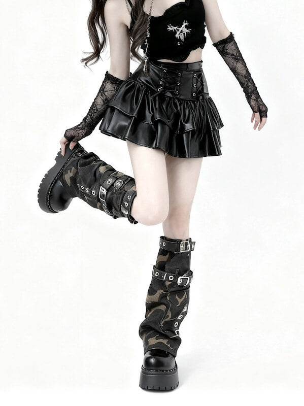 cutiekill-y2k-camo-strap-leg-warmer-c0499