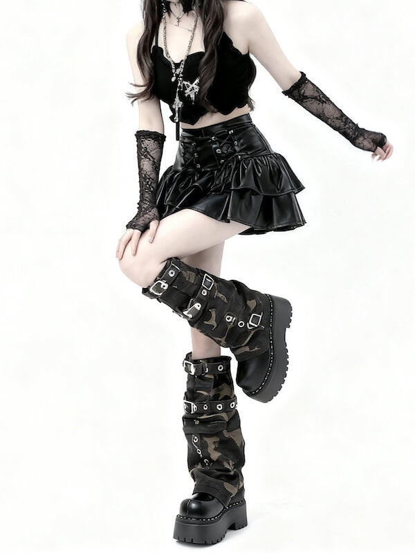 cutiekill-y2k-camo-strap-leg-warmer-c0499