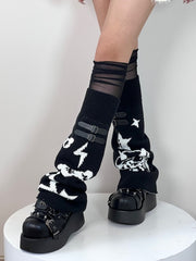 cutiekill-y2k-devil-star-mesh-patchwork-leg-warmers-c0356