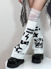 cutiekill-y2k-devil-star-mesh-patchwork-leg-warmers-c0356