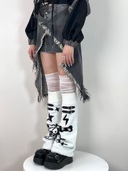 cutiekill-y2k-devil-star-mesh-patchwork-leg-warmers-c0356