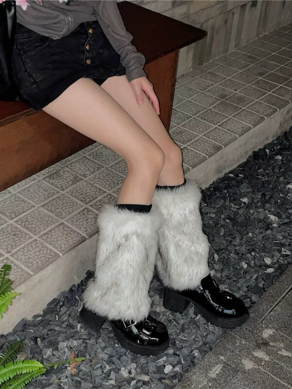 cutiekill-y2k-faux-fur-leg-warmers-c0473