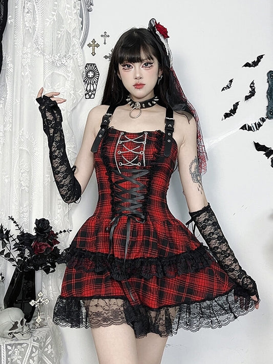 cutiekill-y2k-gothic-lolita-red-plaid-dress-ah0829