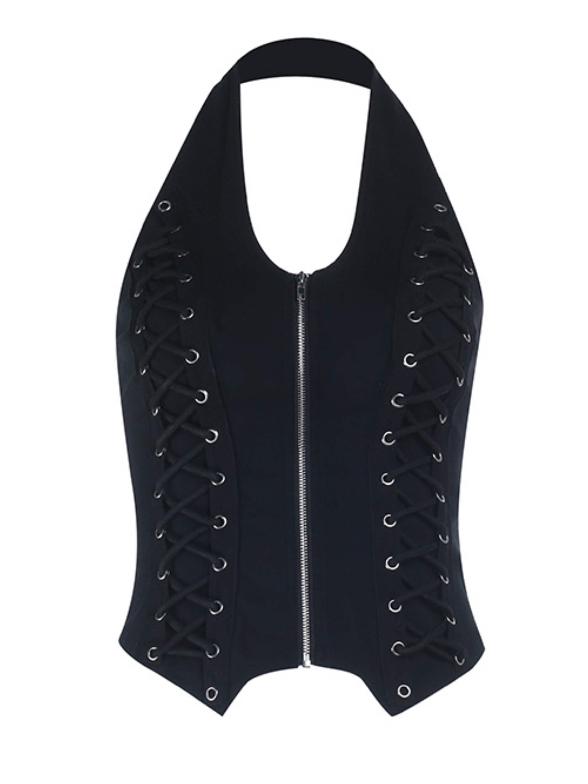 cutiekill-y2k-halter-eyelet-lace-up-tank-ah0900