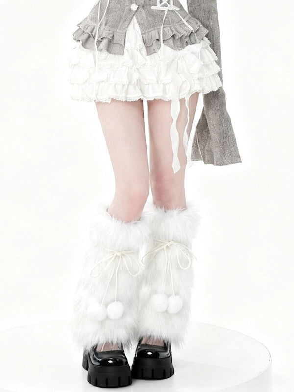 cutiekill-y2k-pom-poms-fluffy-faux-fur-leg-warmers-c0465