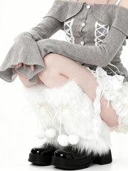 cutiekill-y2k-pom-poms-fluffy-faux-fur-leg-warmers-c0465