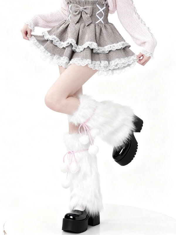 cutiekill-y2k-pom-poms-fluffy-faux-fur-leg-warmers-c0465
