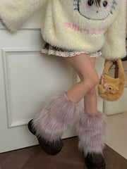 cutiekill-y2k-purple-faux-fur-leg-warmers-c0466