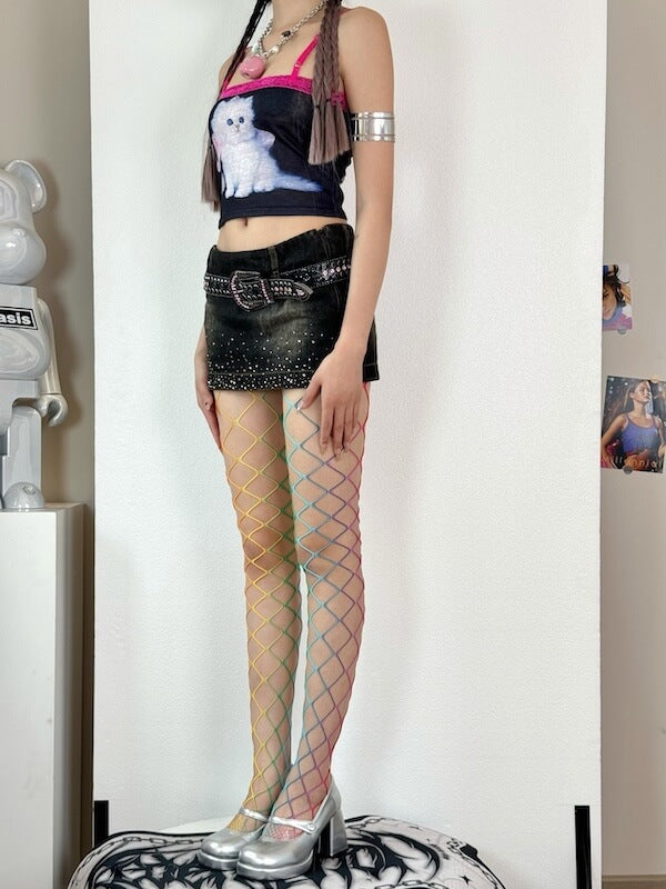 cutiekill-y2k-rainbow-mesh-fishnet-tights-c0459