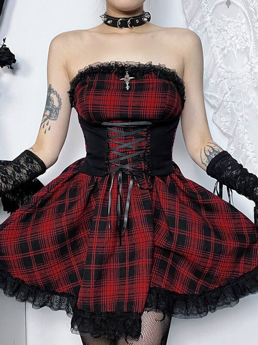 cutiekill-y2k-red-plaid-corset-dress-ah0618 600