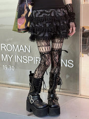 cutiekill-y2k-ribbon-lace-up-floral-tights-c0485