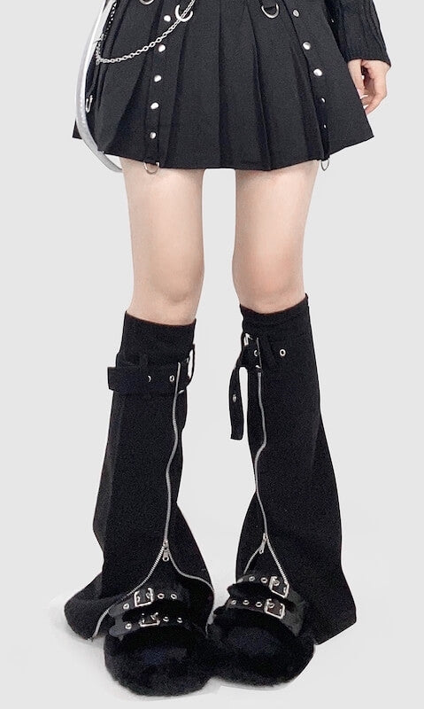 cutiekill-zipper-buckle-leg-warmers-c0332