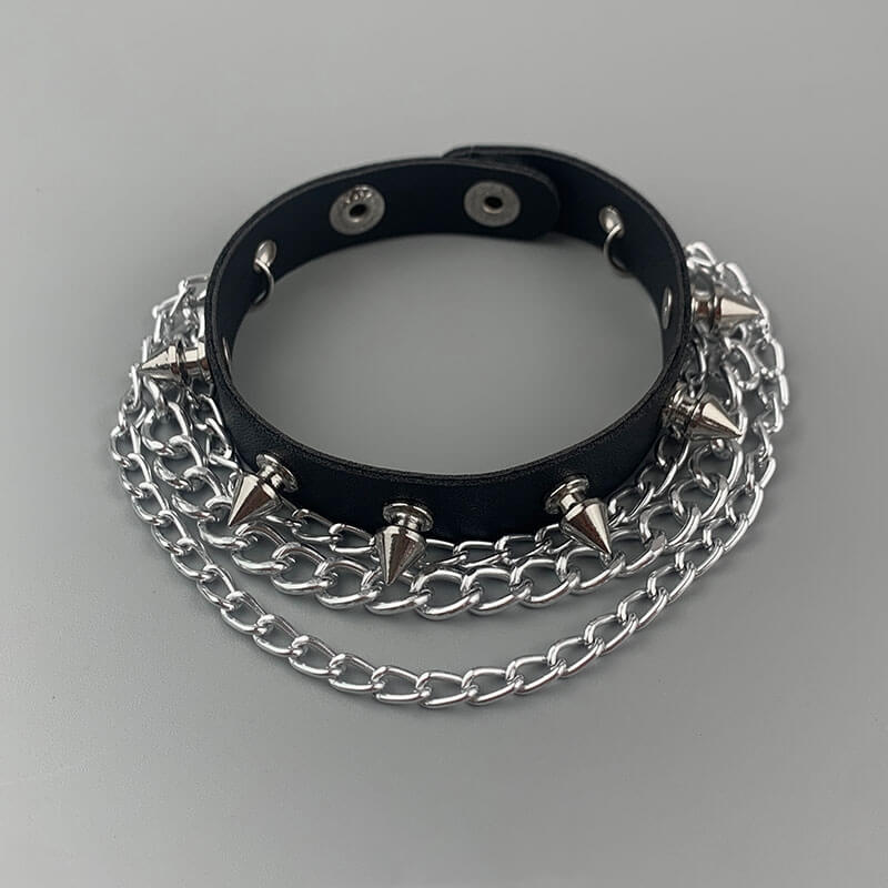 cuteikill-vintage-goth-chains-rivet-choker-ah0110