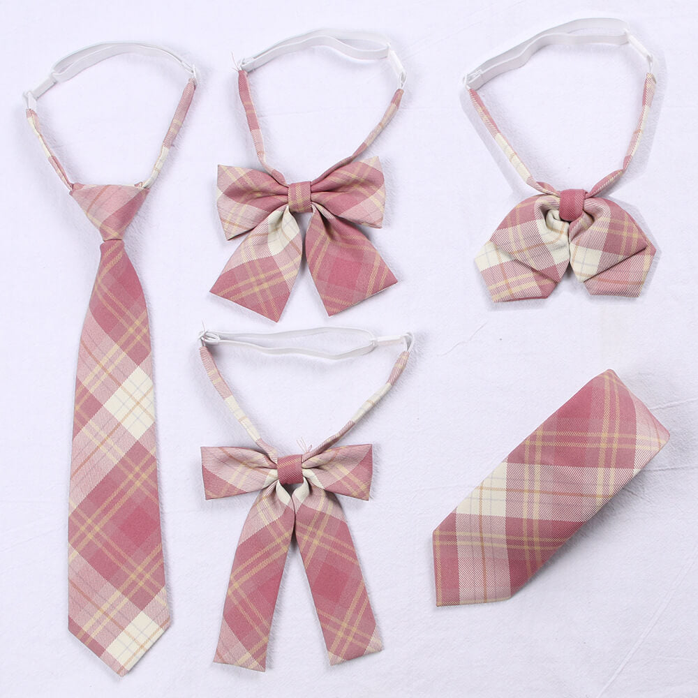 cutiekil-skirt-bow-jk-berry-pink-plaid-uniform-skirt-c00768-kirt-c00767