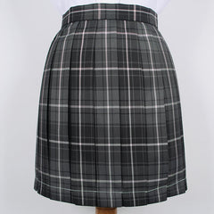 cutiekil-skirt-bow-jk-black-grey-plaid-uniform-skirt-c00770