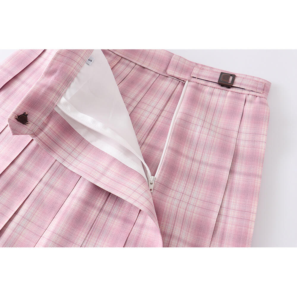 cutiekil-skirt-bow-jk-girly-pink-plaid-uniform-skirt-c00767