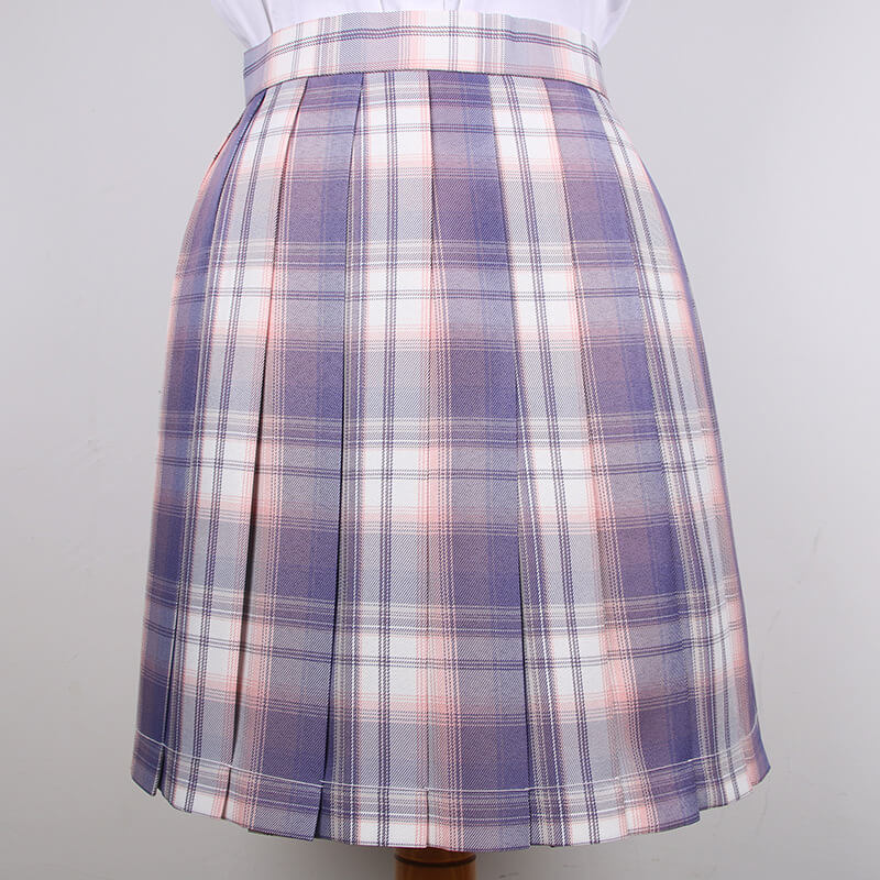 cutiekil-skirt-bow-jk-purple-cake-plaid-uniform-skirt-c00771