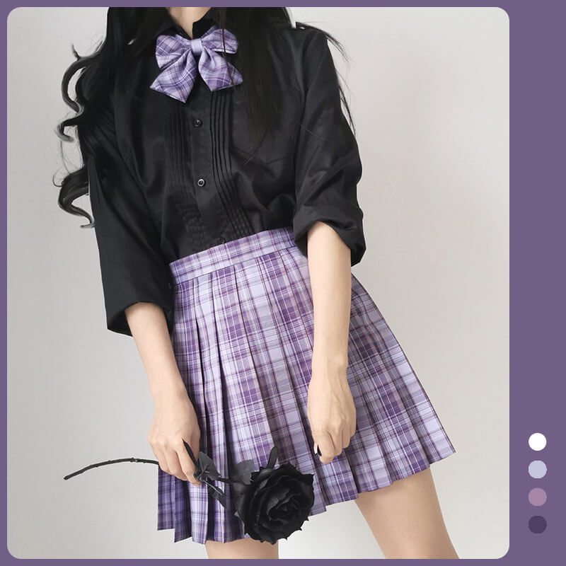    cutiekil-skirt-bow-jk-soda-purple-plaid-uniform-skirt-c00764