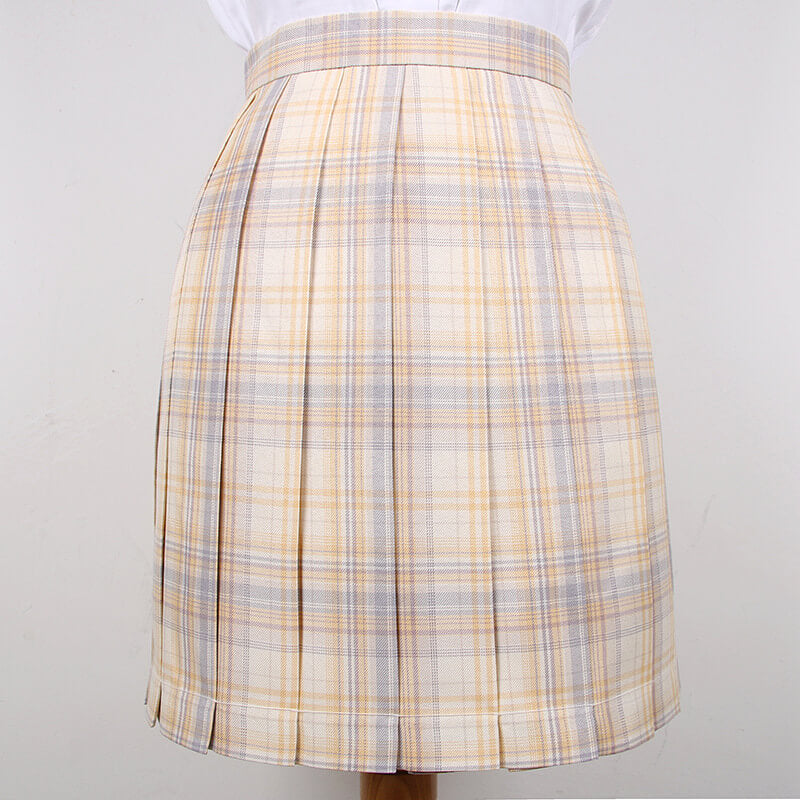    cutiekil-skirt-bow-jk-yellow-moon-plaid-uniform-skirt-c00760