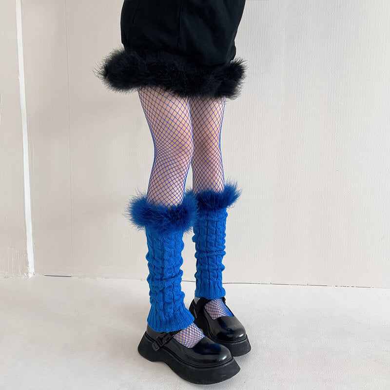 Aesthetic y2k fluffy leg warmers – Cutiekill