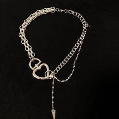 Alt heart chain necklace
