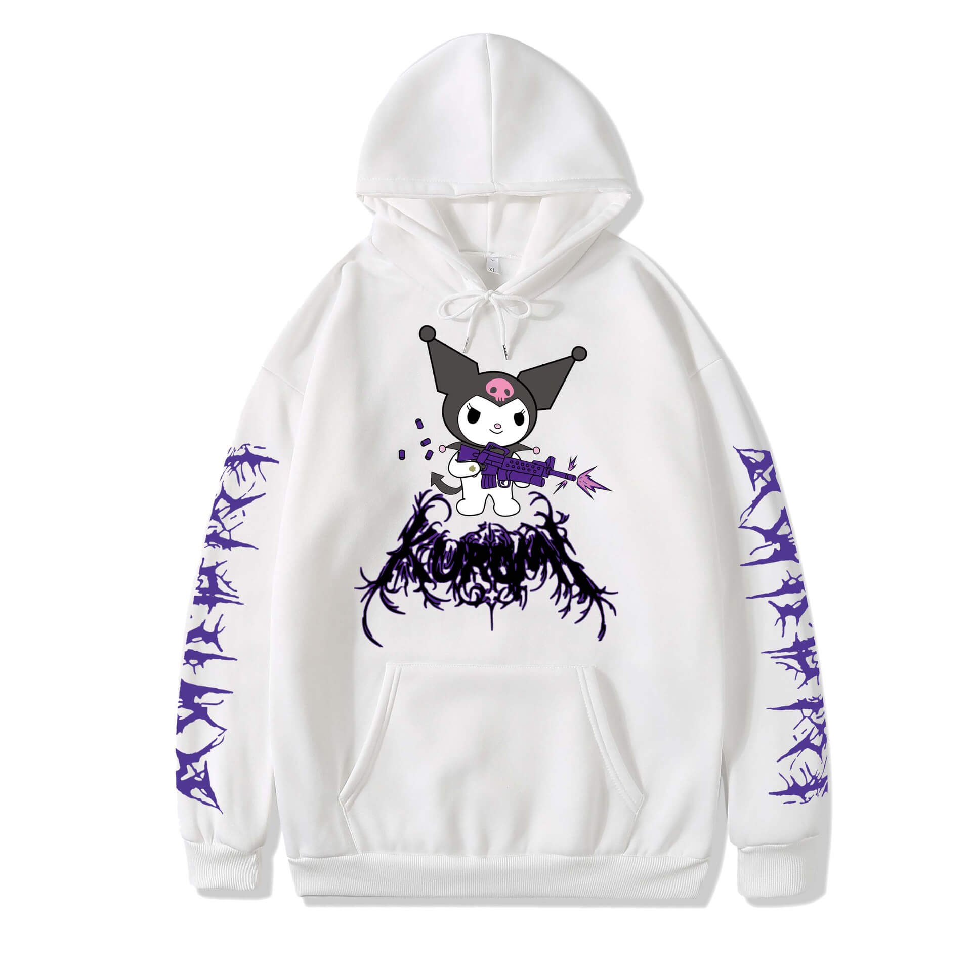 Alternative goth evil Kuromi hoodie