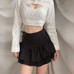 cutiekill-alternative-ribbons-layered-a-line-skirt-ah0025