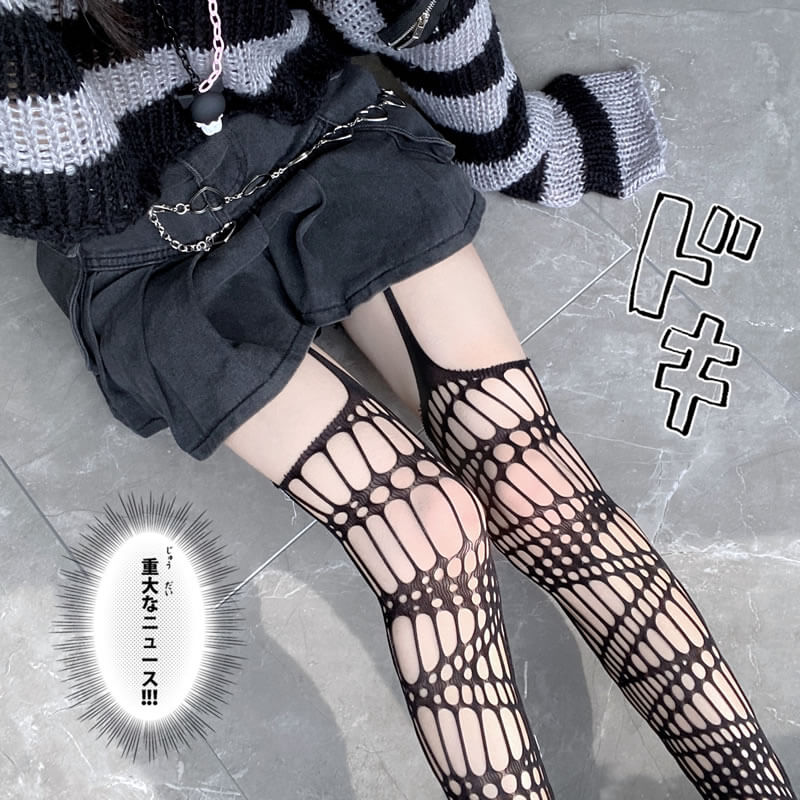 Kuromi core fishnet tights – Cutiekill