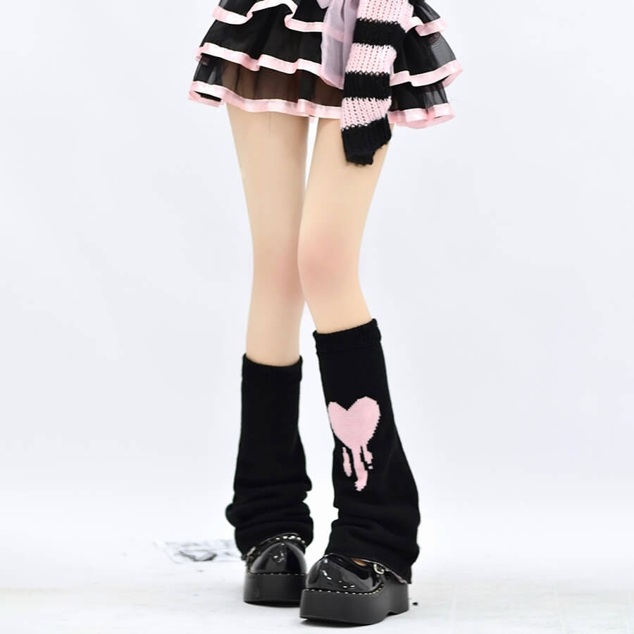cutiekill-asymmetry-pink-ribbon-y2k-leg-warmer-c0161
