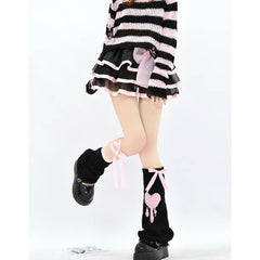 cutiekill-asymmetry-pink-ribbon-y2k-leg-warmer-c0161