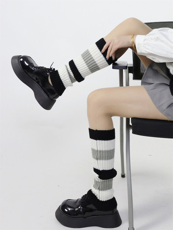cutiekill-back-to-school-y2k-stripes-leg-warmers-c0100
