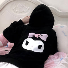Black Kuromi hoodie coat – Cutiekill