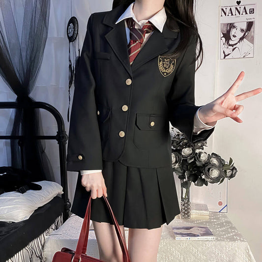 cutiekill-black-suit-jk-vintage-blazer-uniform-set-jk0033
